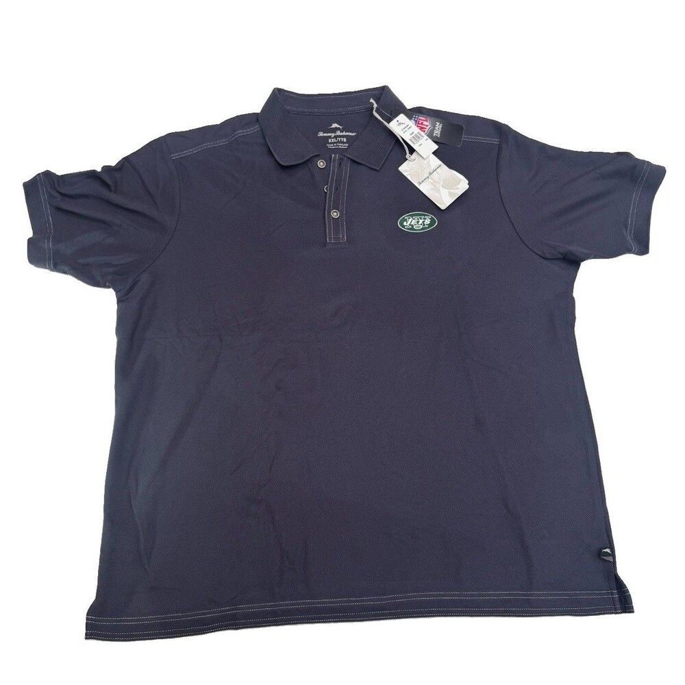 New York Jets Polo Shirt Men's Size XXL Grey Short Sleeve Tommy Bahama NWT